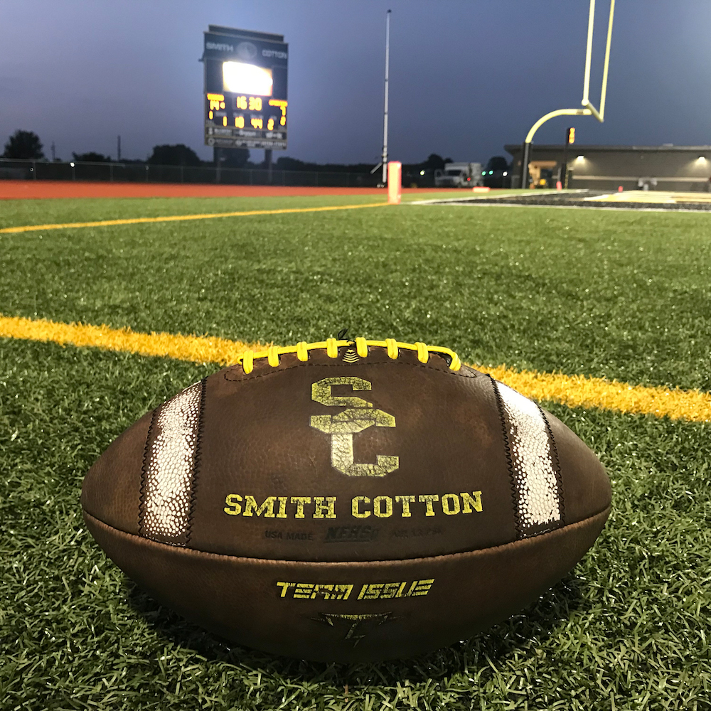 Sedalia 200 Stadium - close up view of a football
